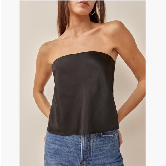 Reformation Tops - NWOT Reformation Spritz Black Silk Top